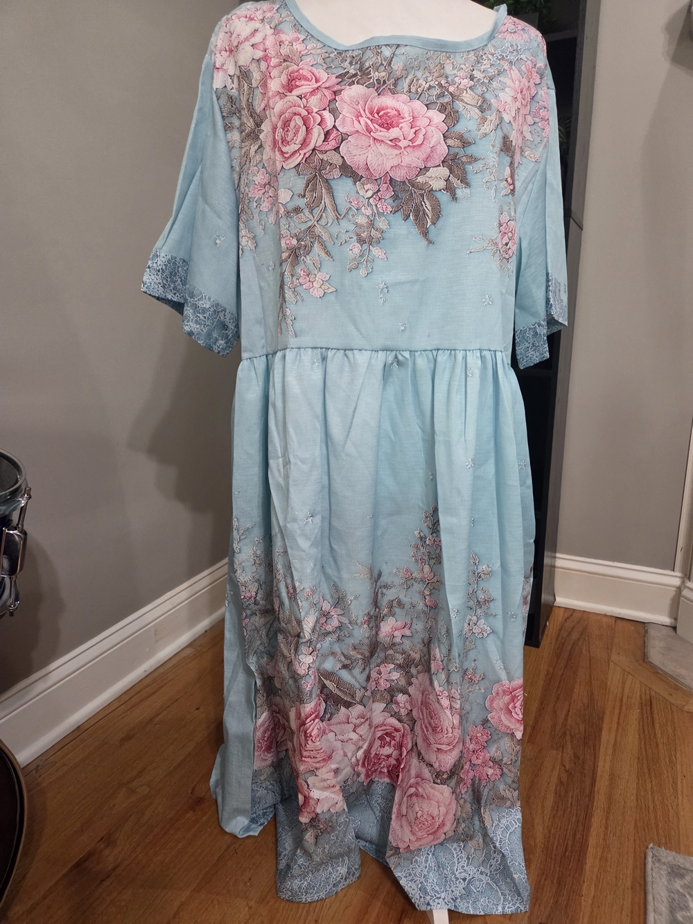 Womens Plus Blue Dress